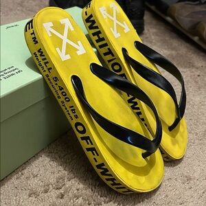 Off-White Black and Yellow Sandals